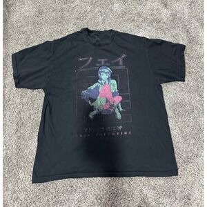 Atsuko Cowboy Bebop Faye Valentine Anime Graphic T-Shirt Black Mens XL